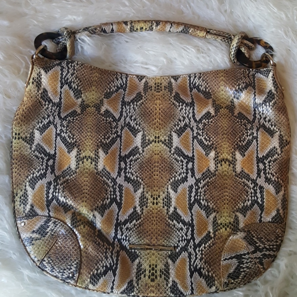 Elaine Turner Python print hobo purse